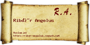 Ribár Angelus névjegykártya